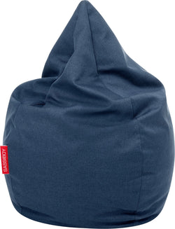 DAAN Poltrona sacco Tess. blu - Blu / L: 75.0 cm x P: 115.0 cm x A: 108.0 cm