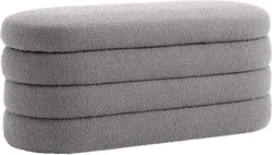 LIYA Sgabello imbottito panca - Antracite / L: 111.5 cm x P: 46.0 cm x A: 47.0 cm