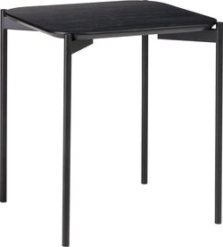 JENNIE Beistellt.sz MDF/Eschefurn.Metall - Schwarz / B: 40.0 cm x T: 40.0 cm x H: 45.0 cm