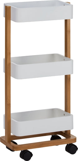 JOE Carrello con rotelle - bambù / L: 31.5 cm x P: 18.0 cm x A: 67.0 cm