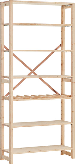 WASA Regalkombination - Hellbraun / B: 83.3 cm x T: 30.0 cm x H: 183.0 cm