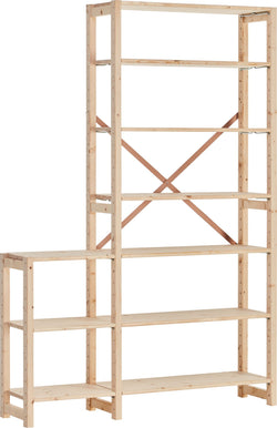 WASA Regalkombination - Hellbraun / B: 125.3 cm x T: 30.0 cm x H: 183.0 cm