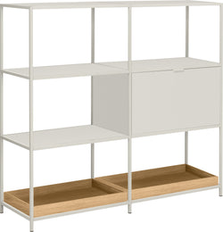 SEVEN Scaffale - Grigio chiaro / L: 124.8 cm x P: 39.0 cm x A: 116.0 cm