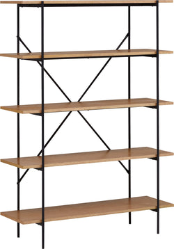 PRESTON Etagère - placage de chêne / L: 120.0 cm x P: 40.0 cm x H: 165.0 cm