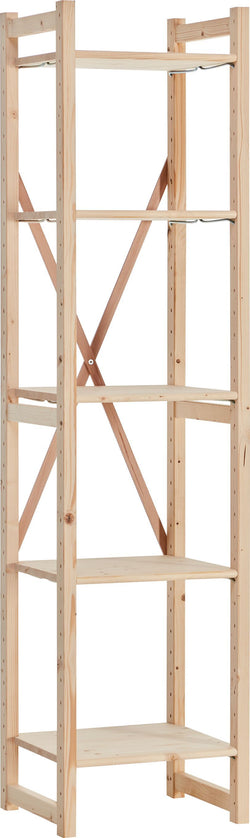 WASA Regalkombination - Hellbraun / B: 45.3 cm x T: 40.0 cm x H: 183.0 cm