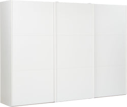 MODUL Schwebetürenschrank - Weiss / B: 303.0 cm x T: 65.0 cm x H: 220.0 cm