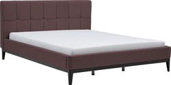 Lit rembourré KOPENHAGEN - L : 160,0 cm x P : 200,0 cm / Marron