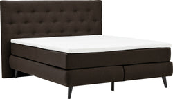 AURORE Lit Boxspring - Hellgrau / L: 140.0 cm x P: 200.0 cm