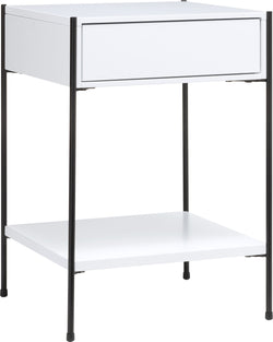 MALA Table de chevet - Blanc / L: 40.0 cm x P: 40.0 cm x H: 59.0 cm