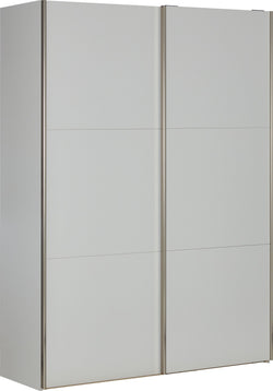 MODUL Schwebetürenschrank - Hellgrau / B: 152.0 cm x T: 65.0 cm x H: 220.0 cm