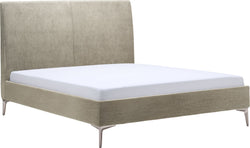 CELINE Letti imbottiti - Grigio chiaro / L: 140.0 cm x P: 200.0 cm