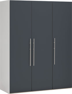 MODUL Armoire à portes pivotantes - Anthrazit / L: 153.0 cm x P: 59.0 cm x H: 195.0 cm