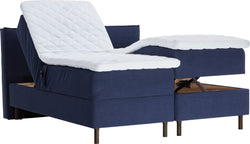LUNE Boxspringbett - Dunkelblau / B: 160.0 cm x T: 200.0 cm