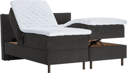 LUNE Letto Boxspring - Antracite / L: 180.0 cm x P: 200.0 cm