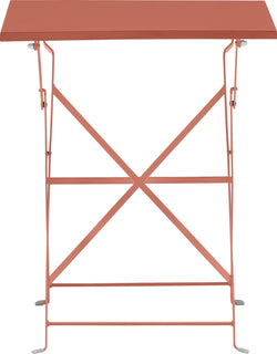 Tavolino pieghevole PAGAN III - terracotta / L: 60 cm x P: 60 cm