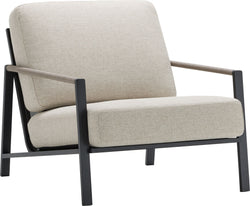 LAZARETO II Lounge Sessel_beige/schwarz - Beige / B: 79.0 cm x T: 98.0 cm x H: 78.0 cm