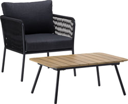 RHODOS Lounge Set - Schwarz