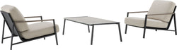 LAZARETO II Lounge Set_2 Sessel+Tisch - Beige / B:79.0cm T:x98.0cm xH:78.0 cm