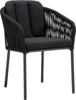 KURI Chaise - Schwarz / B: 58.0 cm x T: 48.0 cm x H: 75.0 cm