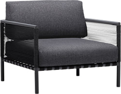 Fauteuil de salon HORIZON - Anthracite / L : 87,0 cm x P : 87,0 cm x H : 61,0 cm