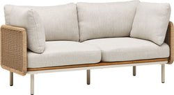 NIHOA Set 2er Sofa Arml. Kunststoffgefl - Sand