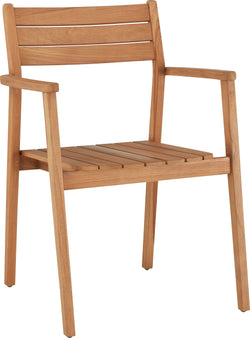 MALÉ Gartenstuhl - braun / B: 57.5 cm x T: 56.5 cm x H: 84.5 cm