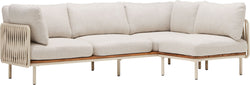 NIHOA Loungesofa - sand / B:247cm x T: 85.5 / 161.5 x H: 87 cm