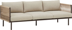 CORD Loungesofa - braun / B: 206cm x T: 80cm x H: 64cm