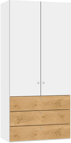 MODUL Armadio combinato - bianco / L: 103.0 cm x P: 59.0 cm x A: 220.0 cm
