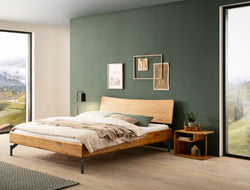 FLOW LINE Letto_Quercia _metallo_180x200 - Quercia selvatica / L: 180.0 cm x P: 200.0 cm