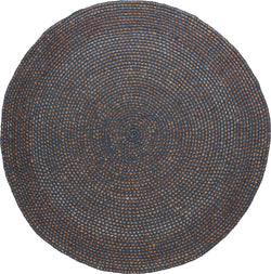 MIKALE II Teppich_D180, blau - blau / D: 180.0 cm