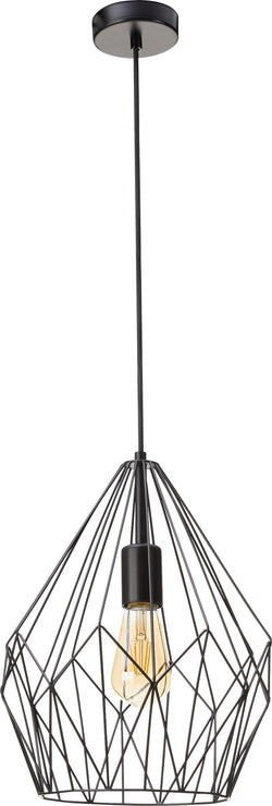 VINTAGE CARLTON Hängeleuchte - Schwarz / B: 31.0 cm x T: 31.0 cm x H: 110.0 cm