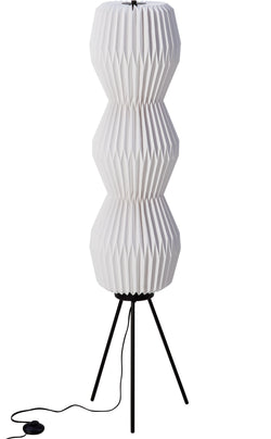 RHEA Stehleuchte - Schwarz, Weiss / H: 123.0 cm x D: 28.0 cm