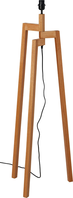 PEDES IIII Stehleuchtenfuss Holz - Natur / B: 45.0 cm x T: 45.0 cm x H: 130.5 cm