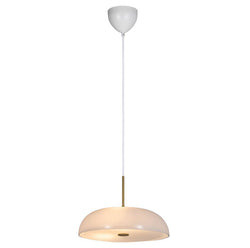 LE_GLOSSY Hängeleuchte weiss - Goldfarbig, Weiss / H: 11.5 cm x D: 40.0 cm