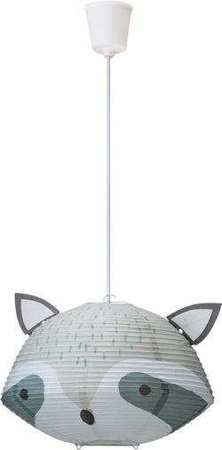RACCOON pendant lamp paper - Grau / H: 100.0 cm x D: 35.0 cm