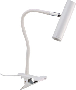 RONNIE Lampe à pince - Blanc / L: 25.0 cm x P: 8.0 cm x H: 50.0 cm