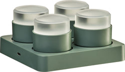 AVERY LED Bougies chauffe-plat Set 4pcs. - Vert / L: 12.0 cm x P: 12.0 cm