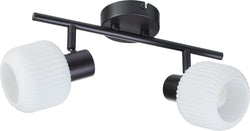 RINO Spot lamp 2flg. - Schwarz, Weiss / L: 30.0 cm x P: 10.0 cm x H: 14.0 cm