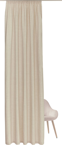 CARLO Fertigvorhang blickdicht - taupe / B: 150.00 cm x H: 270.00 cm