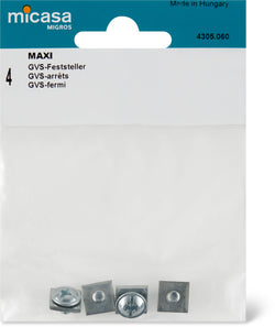 MAXI Feststeller für Vorhangschiene - grau / B: 8.0 cm x T: 10.0 cm x H: 0.5 cm