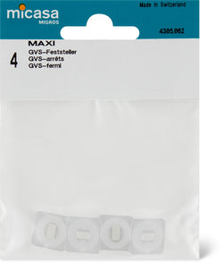 MAXI Feststeller für Vorhangschiene - Weiss / B: 8.0 cm x T: 10.0 cm x H: 0.5 cm