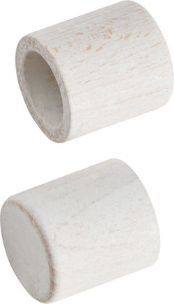 BOIS CHEPPI Embout tringle à rideau - Blanc