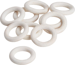 HOLZ Vorhangringe - Weiss / B: 42.0 mm x T: 8.0 mm