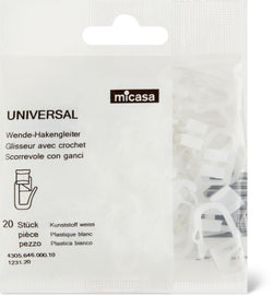 MAXI / MINI Glisseur de crochet - blanc / L : 80.0 mm x P : 20.0 mm x H : 120.0 mm