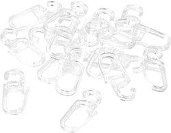 Clipsfaltenhaken - Transparent / B: 6.2 mm x T: 12.0 cm