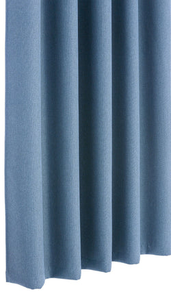 EMILIO Rideau prêt à poser occultant - Bleu moyen / L: 150.0 cm x H: 260.0 cm