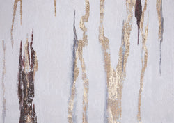 BRANDA Handpainting 50x70 cm - Gold, Schwarz, Weiss / B: 70.0 cm x T: 3.0 cm x H: 50.0 cm