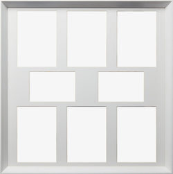 LYON Fotorahmen 8er weiss - Weiss / B: 53.0 cm x T: 4.0 cm x H: 53.0 cm