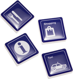 PICTO magneti set 4 1 - Blu, Giallo, Rosso / L: 2.0 cm x P: 0.5 cm x A: 2.0 cm